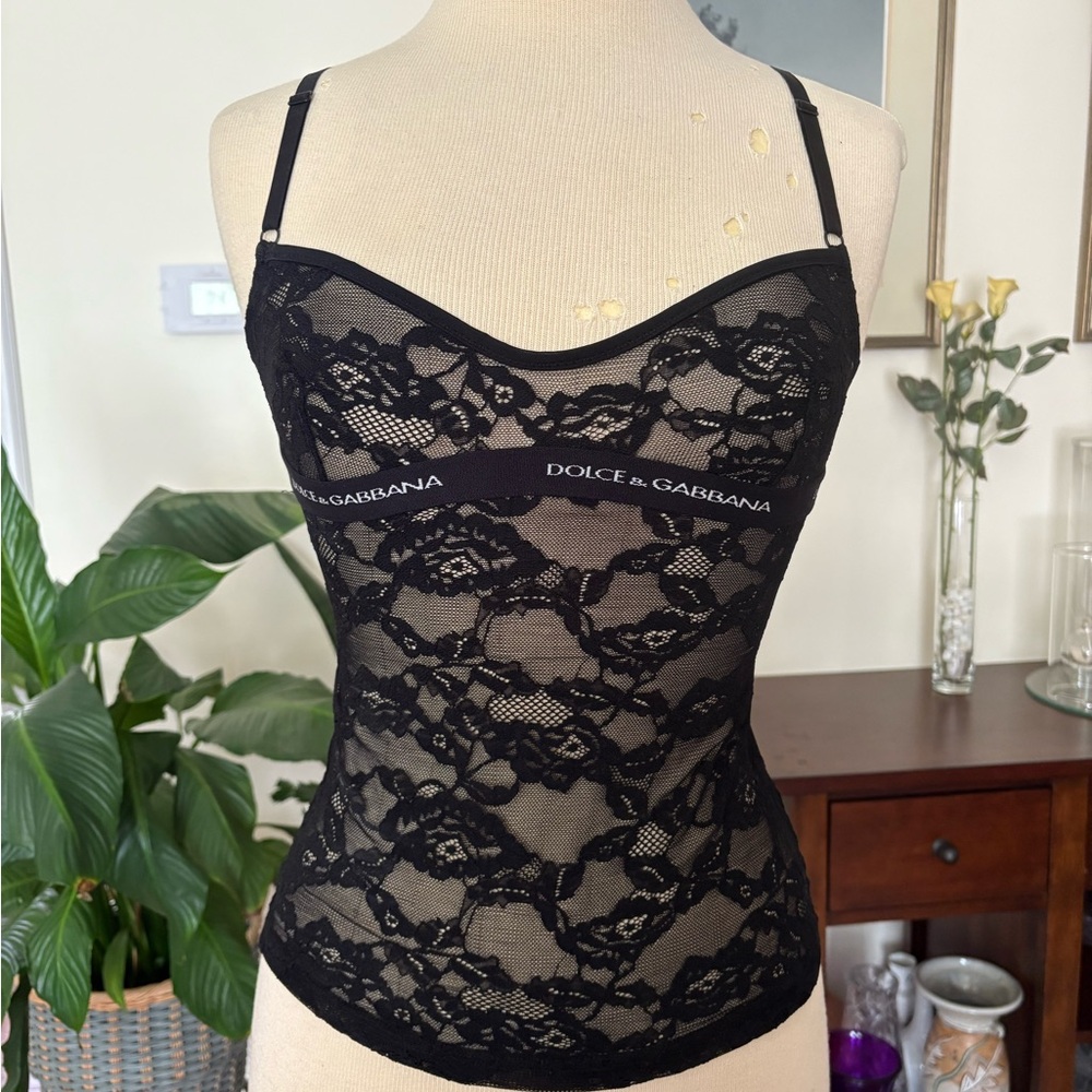 Dolce & Gabbana Black Lace Tank small
